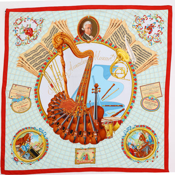 Hermes Hommage à Mozart Scarf Printed Silk 90