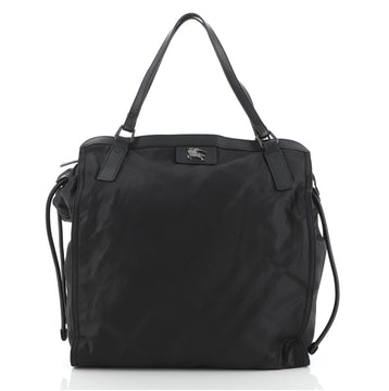 Burberry Buckleigh Packable Tote Check Print Nylon Medium