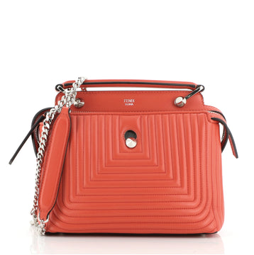 Fendi DotCom Click Top Handle Bag Quilted Leather Small