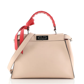 Fendi Peekaboo Bag Leather with Whipstitch Detail Regular