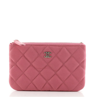 Chanel Classic O Case Pouch Quilted Caviar Mini