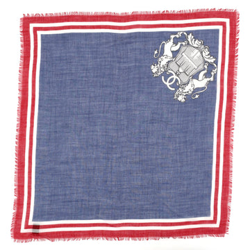 Chanel Lion Crest Square Scarf Printed Cashmere and Silk 70