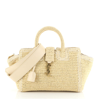 Saint Laurent Monogram Cabas Downtown Straw Baby