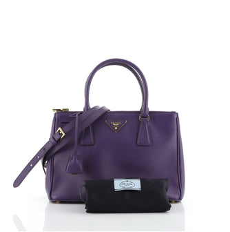 Prada Double Zip Lux Tote Saffiano Leather Small