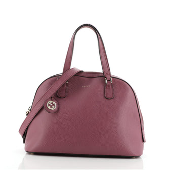 Gucci Lady Dollar Dome Satchel Leather Medium