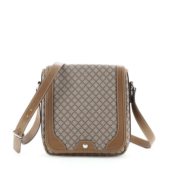 Gucci Snap Flap Messenger Bag Diamante Coated Canvas Medium