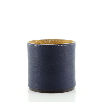 Hermes Pencil Cup Leather and Wood