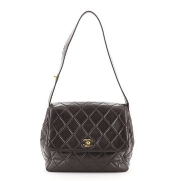 Chanel Vintage CC Flap Shoulder Bag Quilted Lambskin Small