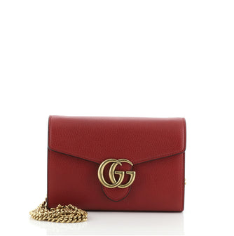 Gucci GG Marmont Chain Wallet Leather Mini