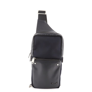 Fendi Monster Sling Bag Nylon and Leather Medium
