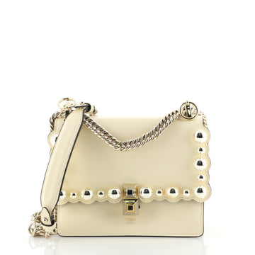 Fendi Kan I Bag Pearl Embellished Leather Small