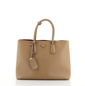 Prada Cuir Double Tote Saffiano Leather Large
