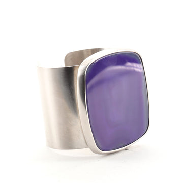 Chanel Cuff Bracelet Metal with Dyed Agate