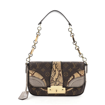 Louis Vuitton Monogramissime Pochette Monogram Canvas and Exotics