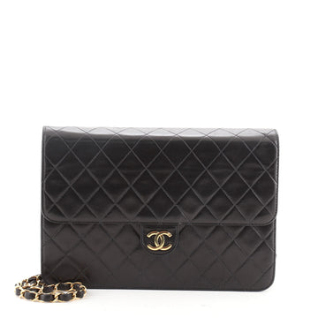 Chanel Vintage Clutch with Chain Quilted Leather Medium