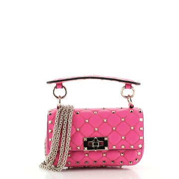 Valentino Rockstud Spike Flap Bag Quilted Leather Mini