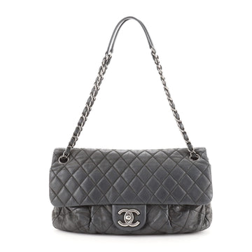 Chanel Coco Pleats Flap Bag Quilted Iridescent Calfskin Large