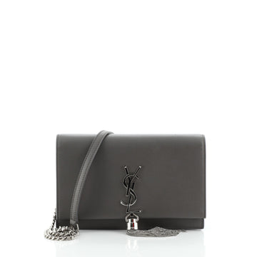 Saint Laurent Classic Monogram Tassel Chain Wallet Leather