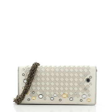Bottega Veneta Wallet on Chain Intrecciato Nappa with Grommet Detail