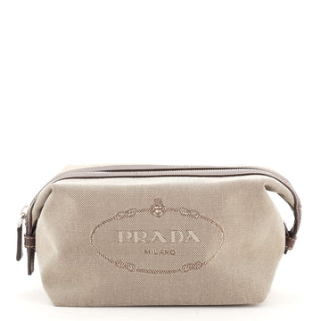 Prada Logo Toiletry Pouch Canvas Small