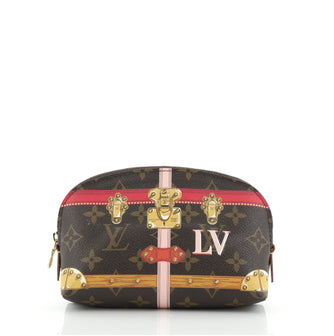 Louis Vuitton Cosmetic Pouch Limited Edition Summer Trunks Monogram Canvas