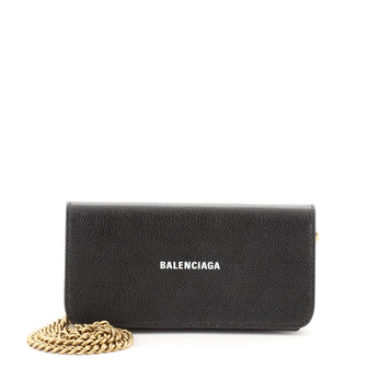 Balenciaga Everyday Continental Wallet on Chain Leather