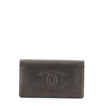 Chanel Timeless L-Yen Wallet Lizard Effect Nubuck Long