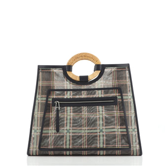 Fendi Runaway Shopper Tote Zucca Mesh Large