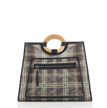 Fendi Runaway Shopper Tote Zucca Mesh Large