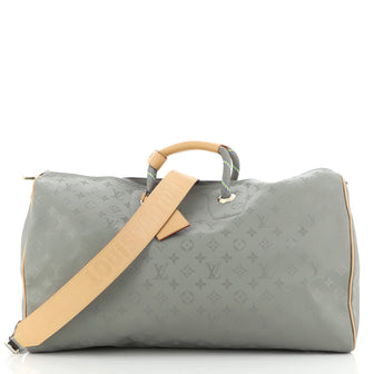 LOUIS VUITTON Keepall Bandouliere 50 Titanium Grey Monogram