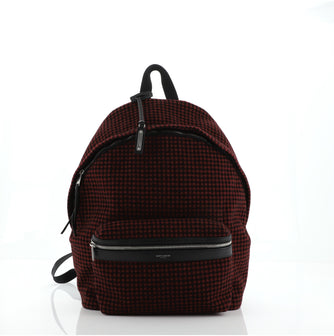 Saint Laurent City Backpack Printed Wool Medium