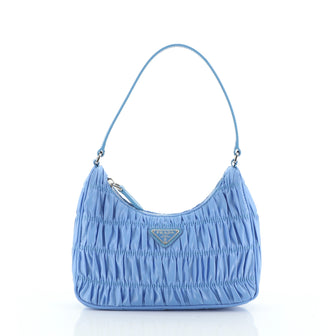 Prada Hobo Tessuto Gaufre with Saffiano Mini