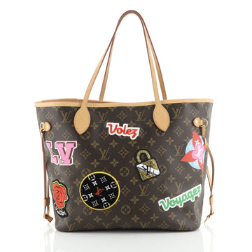 Louis Vuitton Neverfull NM Tote Limited Edition Patches Monogram Canvas MM