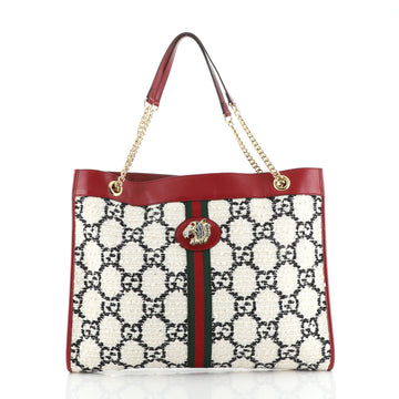 Gucci Rajah Chain Tote GG Tweed Large