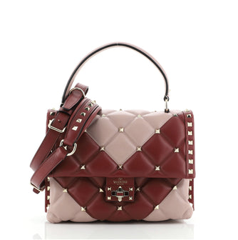 Valentino Candystud Top Handle Bag Leather Medium