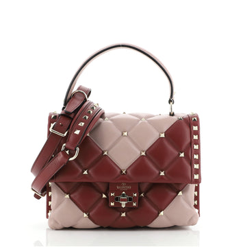 Valentino Candystud Top Handle Bag Leather Medium