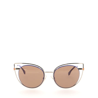 Fendi Framed Cat Eye Sunglasses Metal