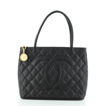 Chanel Medallion Tote Quilted Caviar