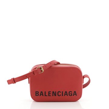 Balenciaga Logo Ville Camera Bag Leather XS
