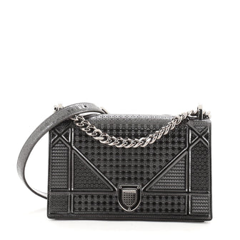Christian Dior Diorama Flap Bag Cannage Embossed Calfskin Medium