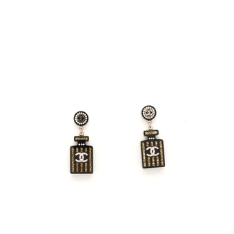 Chanel CC Perfume Bottle Dangle Crystal Embellished Resin