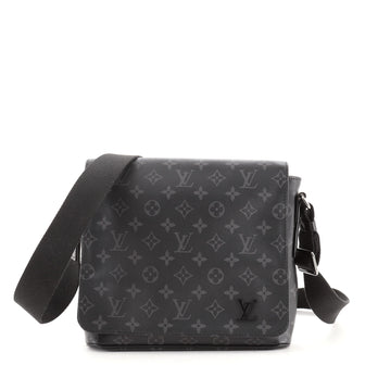 Louis Vuitton District Messenger Bag Monogram Eclipse Canvas PM