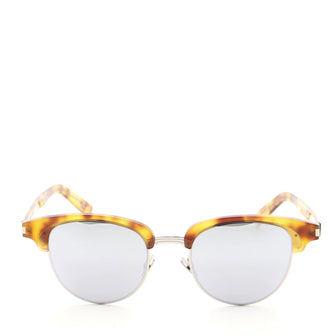 Saint Laurent Slim Wayfarer Sunglasses Tortoise Acetate