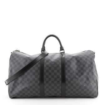 Louis Vuitton Keepall Bandouliere Bag Damier Graphite 55