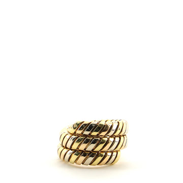 Bvlgari Tubogas Double Wrap Ring 18K Tricolor Gold