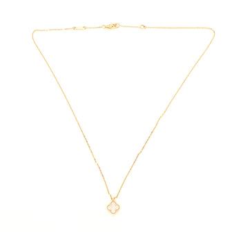 Van Cleef & Arpels Sweet Alhambra Mother of Pearl Necklace 18K Yellow Gold
