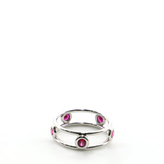 Tiffany & Co. Elsa Peretti Color By The Yard Ring Platinum and Rubies