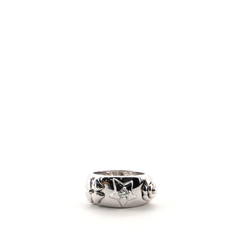 Chanel Camelia Band Ring 18K White Gold with Diamond