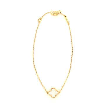 Van Cleef & Arpels Sweet Alhambra Mother of Pearl Bracelet 18K Yellow Gold