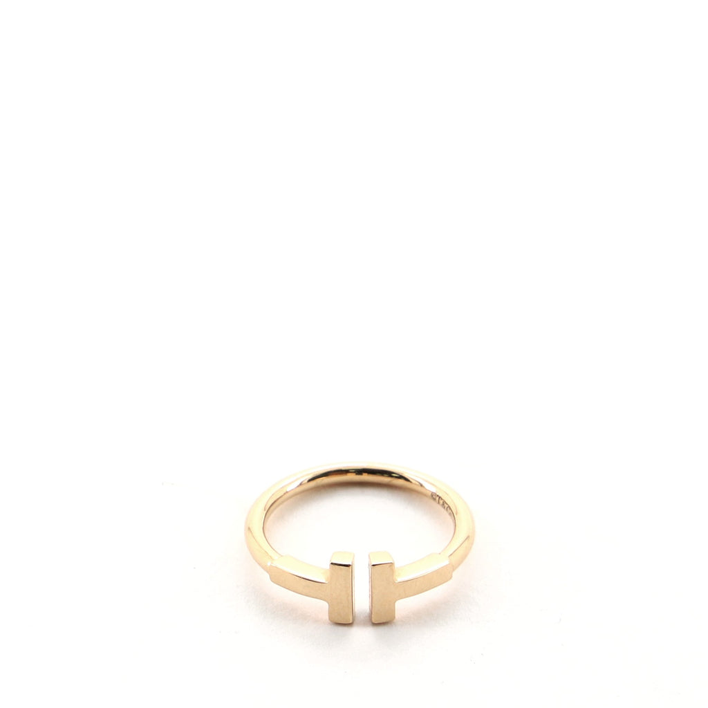 Tiffany & Co. T Wire Ring 18K Rose Gold Gold 6146446